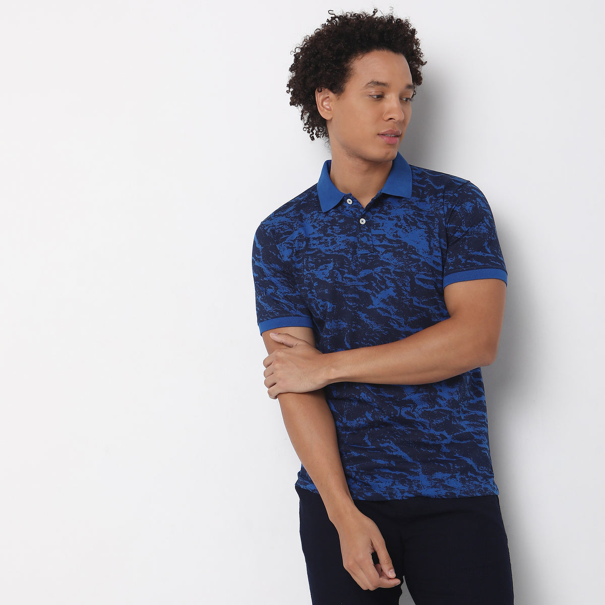 Regular Fit Printed Polo T-Shirt