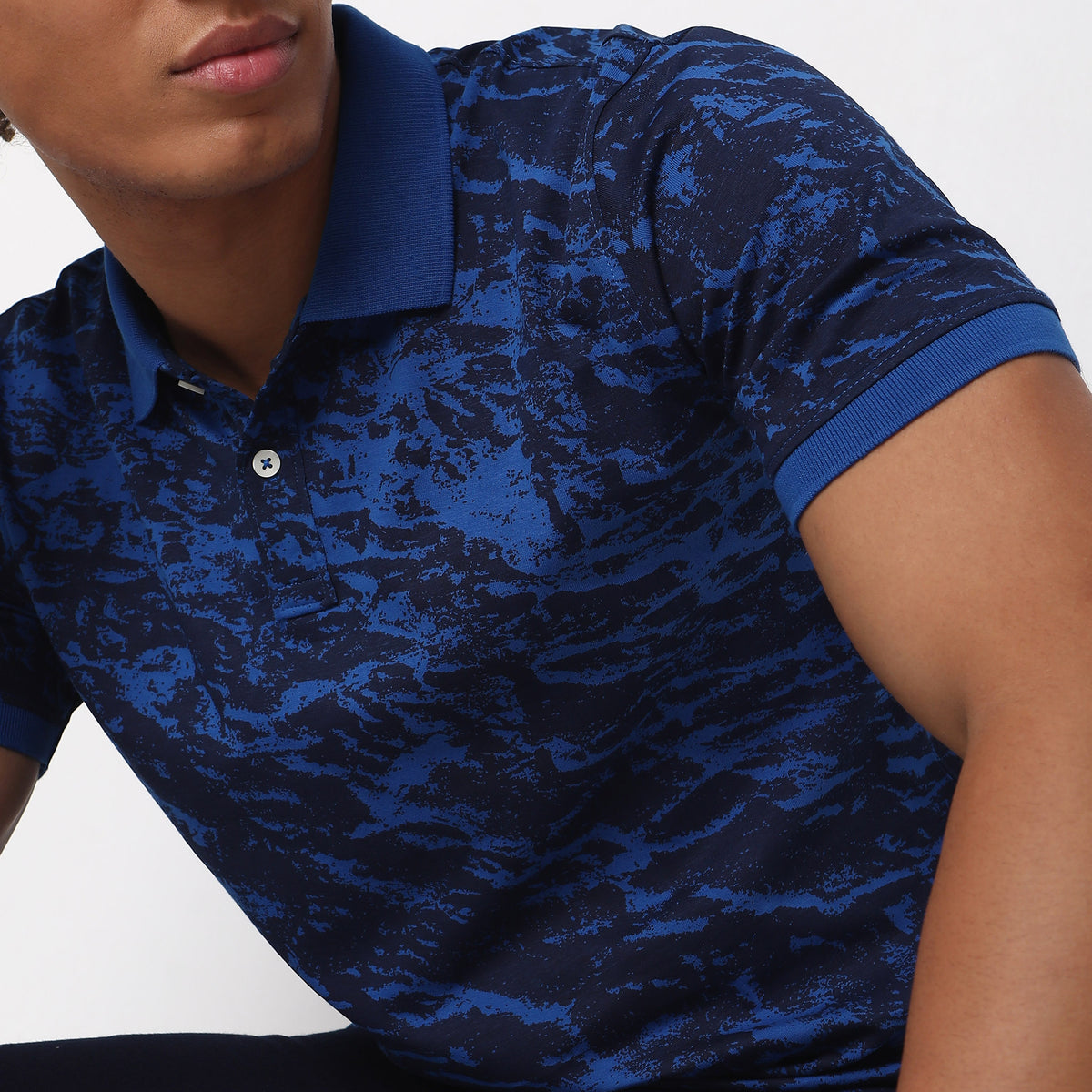 Regular Fit Printed Polo T-Shirt