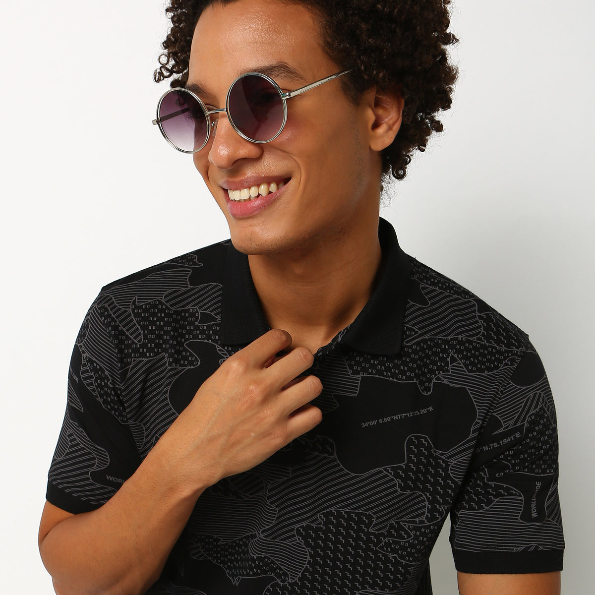 Regular Fit Printed Polo T-Shirt