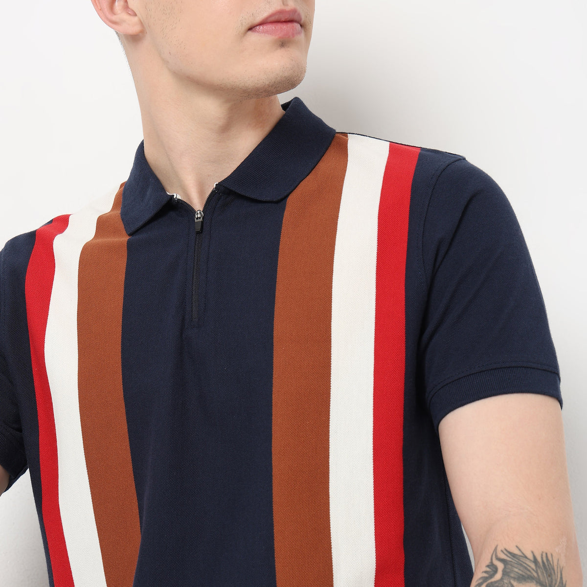 Regular Fit Striped Polo T-Shirt