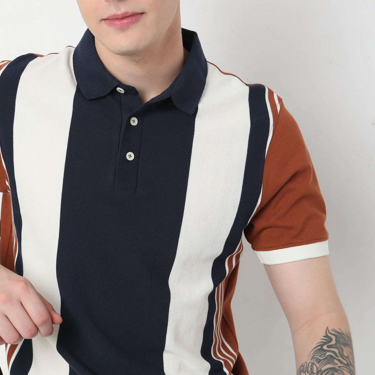 Regular Fit Striped Polo T-Shirt