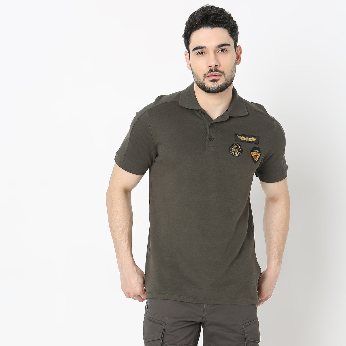 Regular Fit Solid T-Shirt