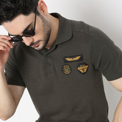 Regular Fit Solid T-Shirt