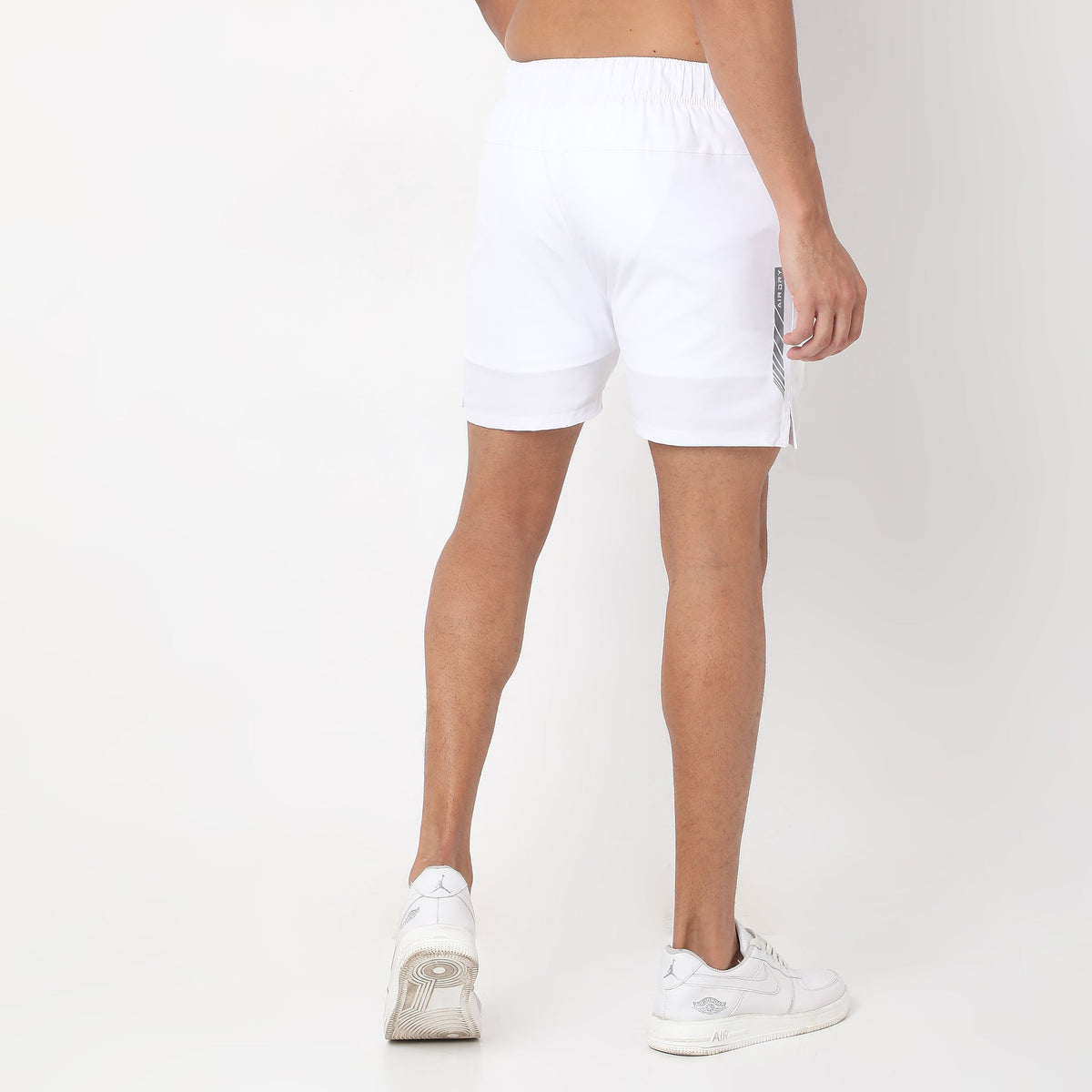 Regular Fit Solid Mid Rise Shorts