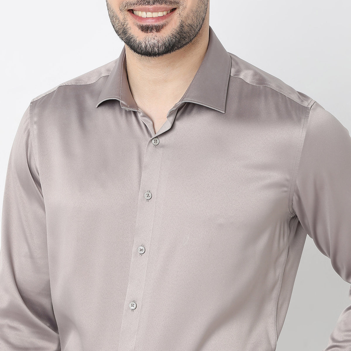 Slim Fit Solid Shirt