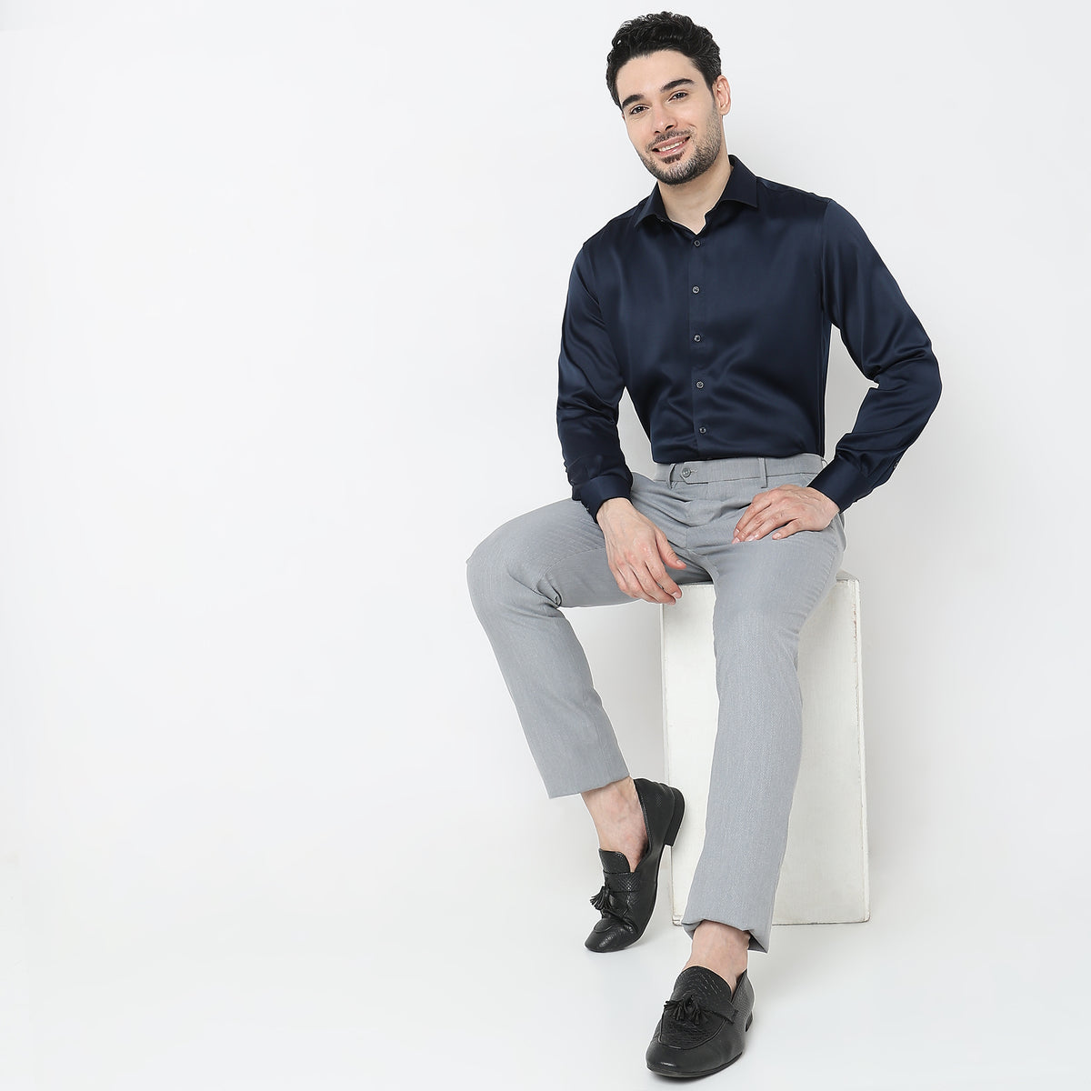 Slim Fit Solid Shirt