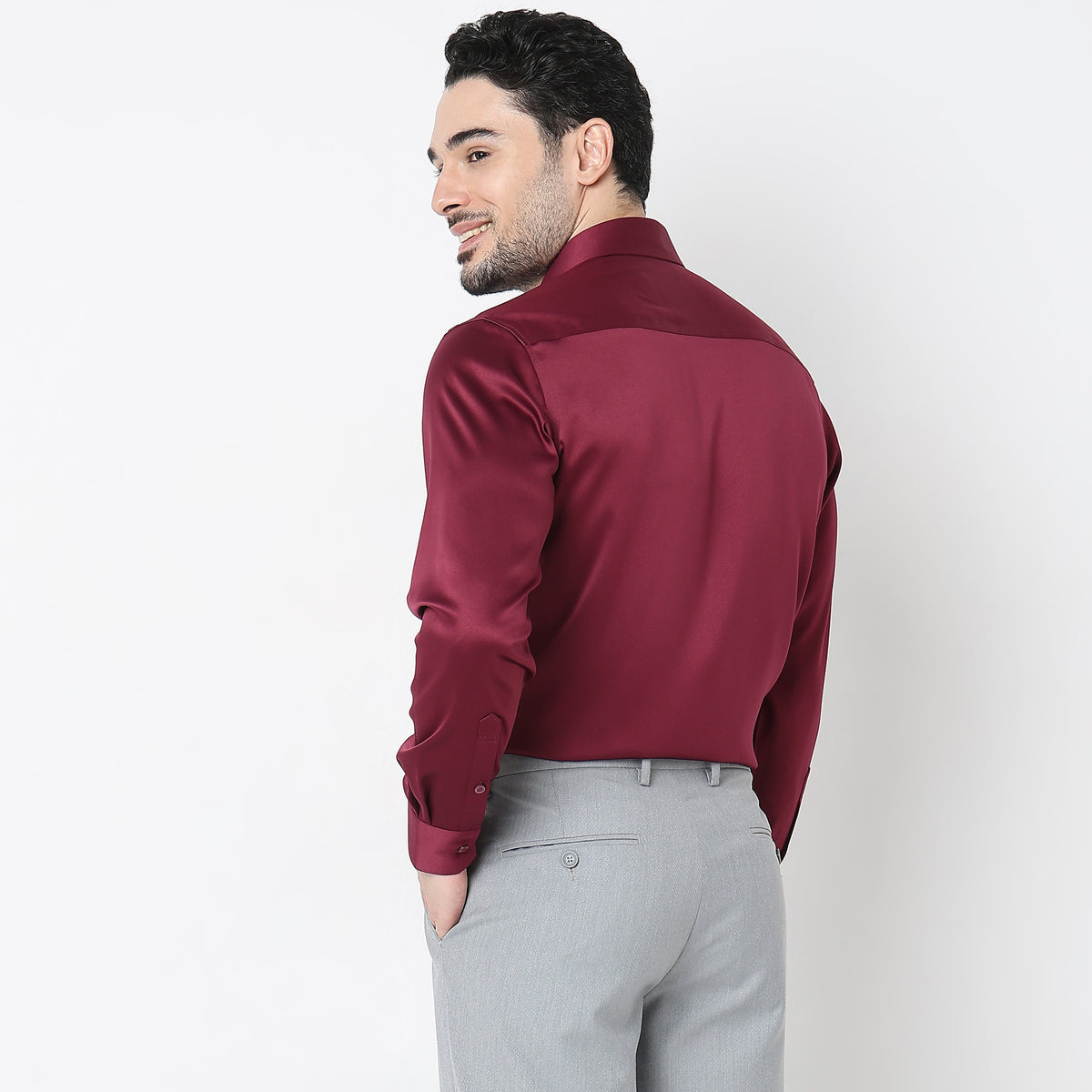 Slim Fit Solid Shirt