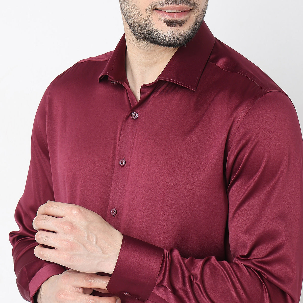 Slim Fit Solid Shirt