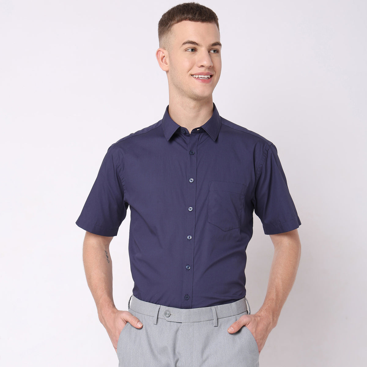 Regular Fit Solid Shirt