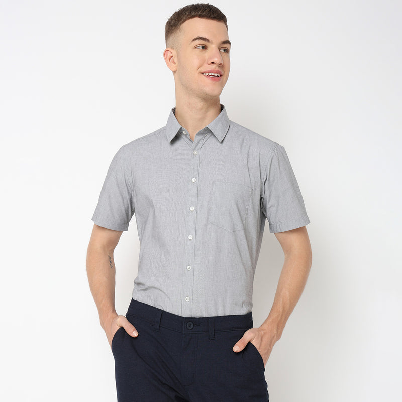 Slim Fit Solid Shirt