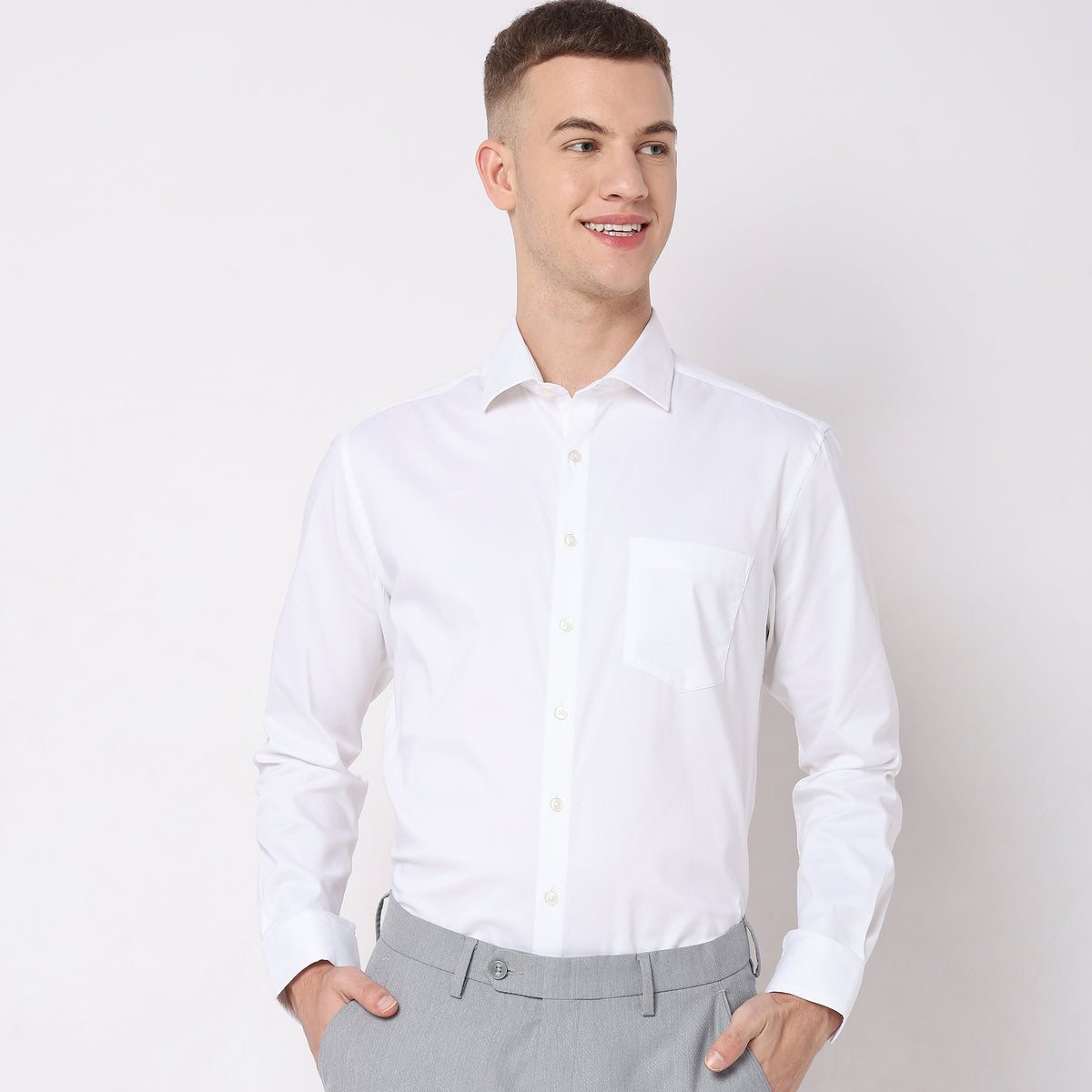 Slim Fit Solid Shirt