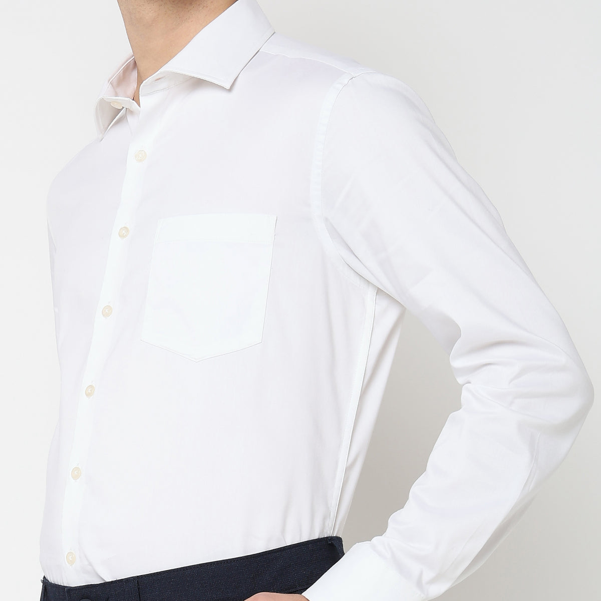 Slim Fit Solid Shirt