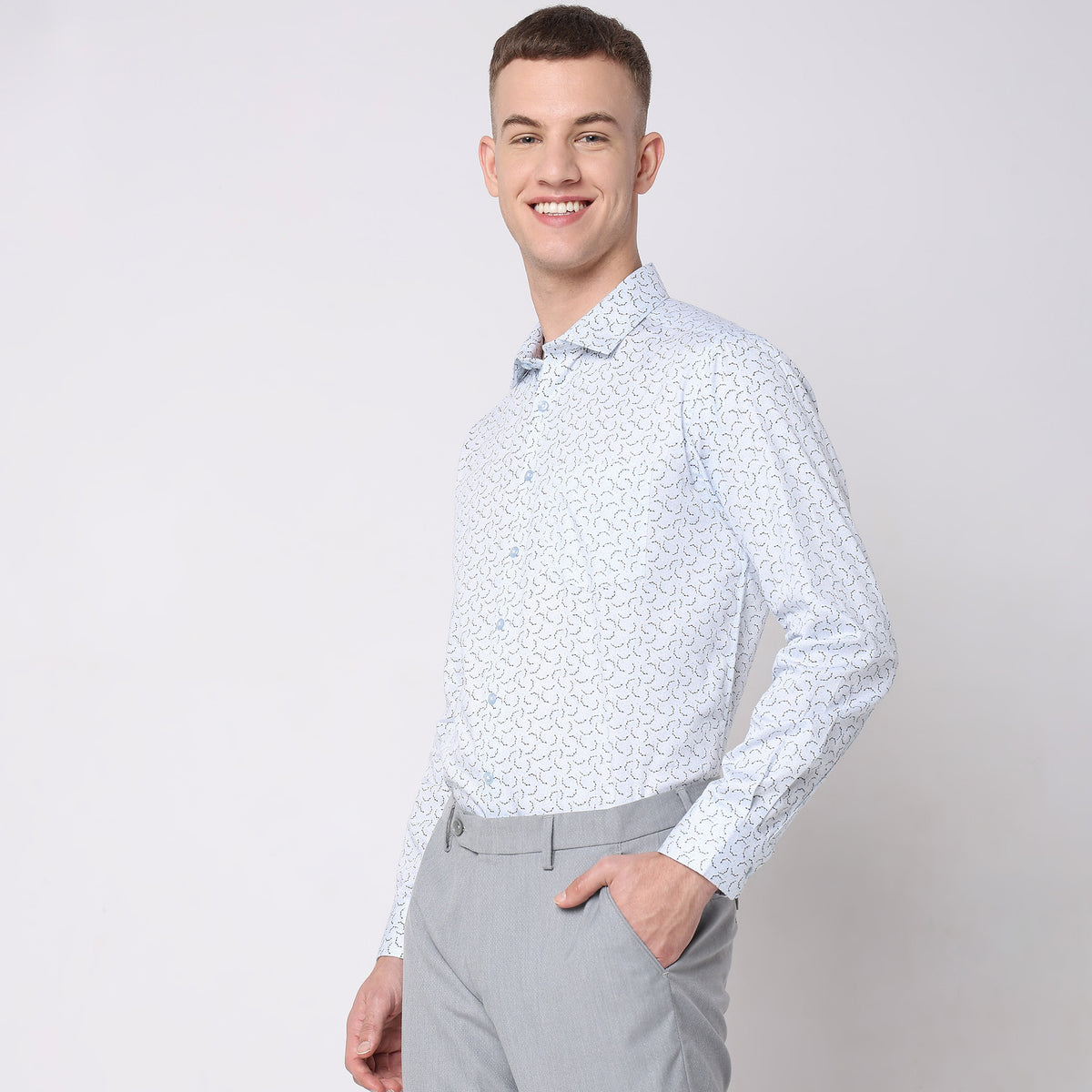 Slim Fit Solid Shirt