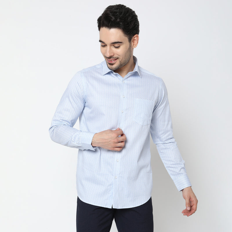 Slim Fit Abstract Shirt