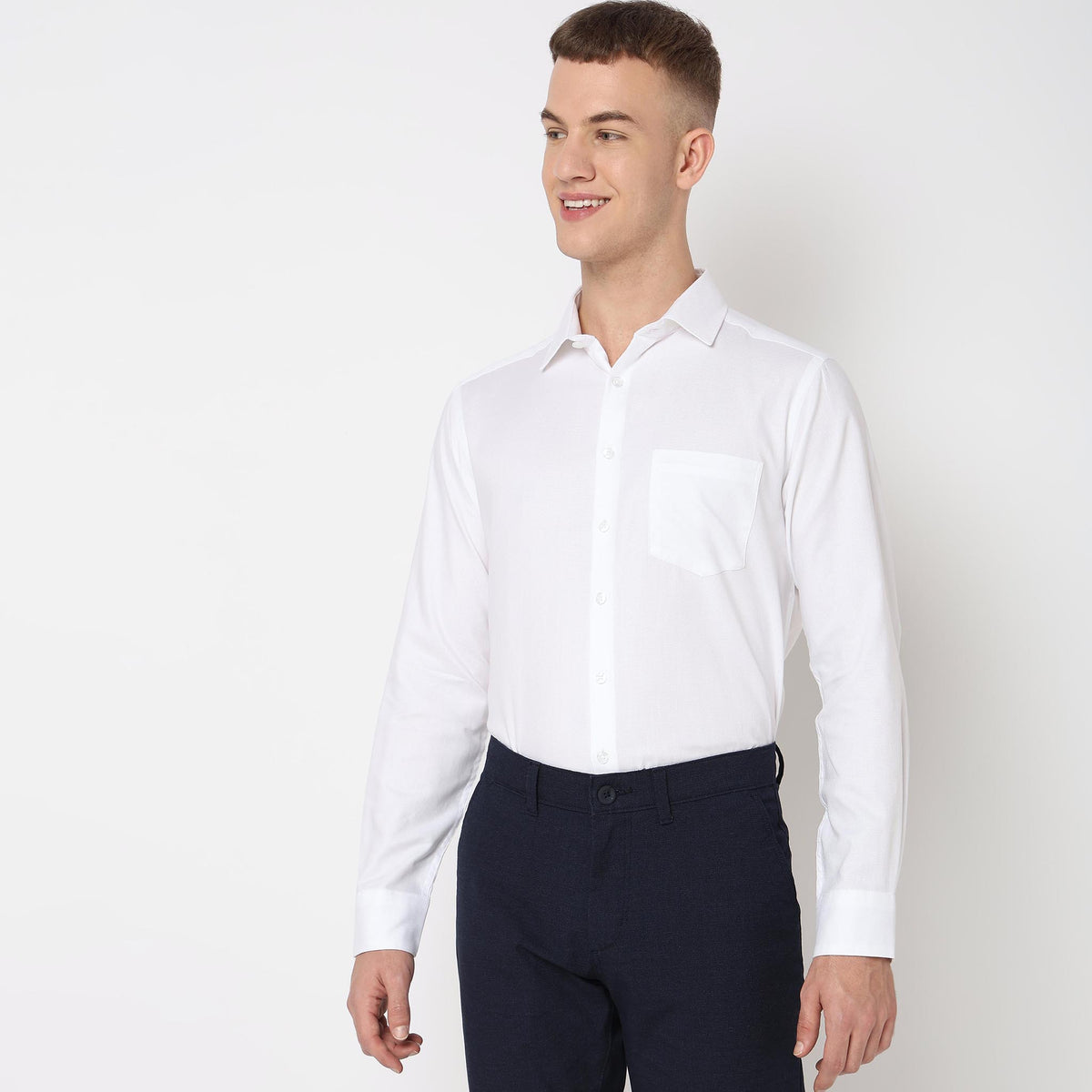 Slim Fit Solid Shirt