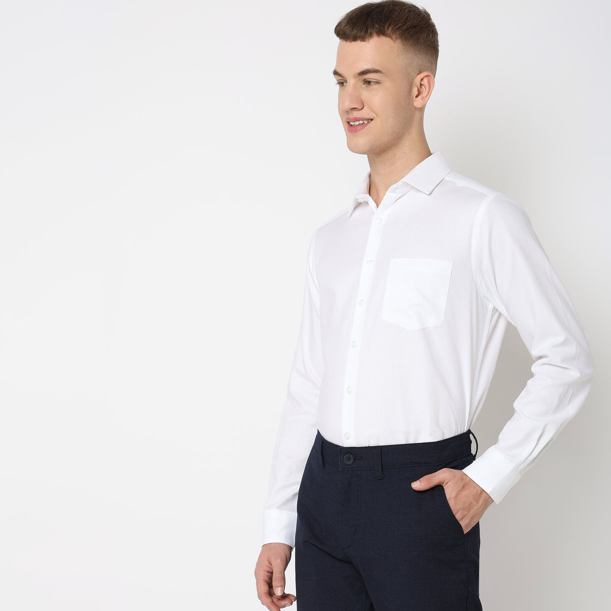 Slim Fit Solid Shirt