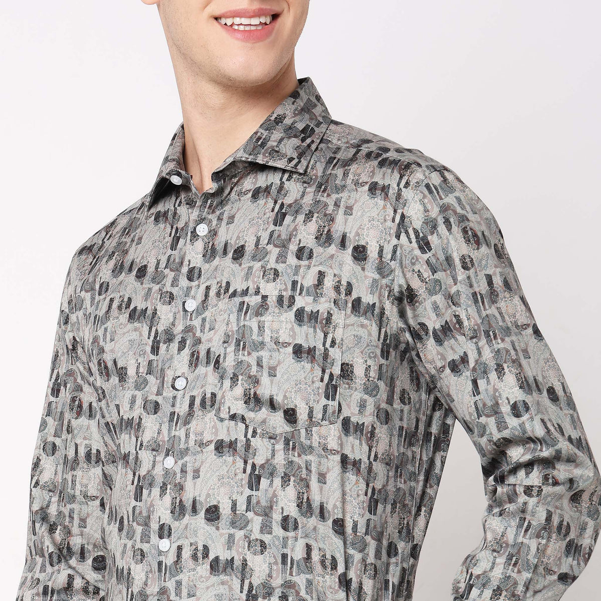 Slim Fit Solid Shirt