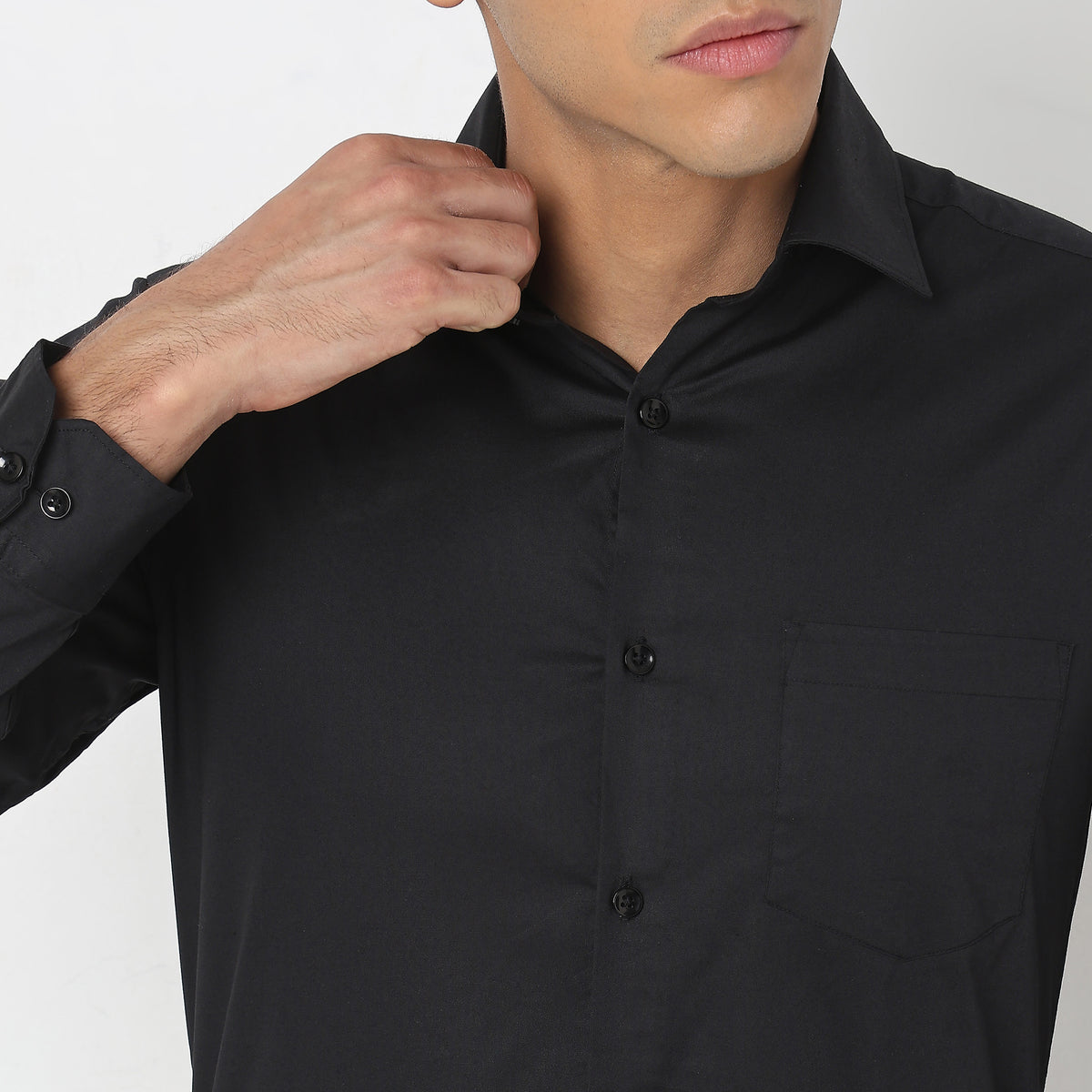 Slim Fit Solid Shirt