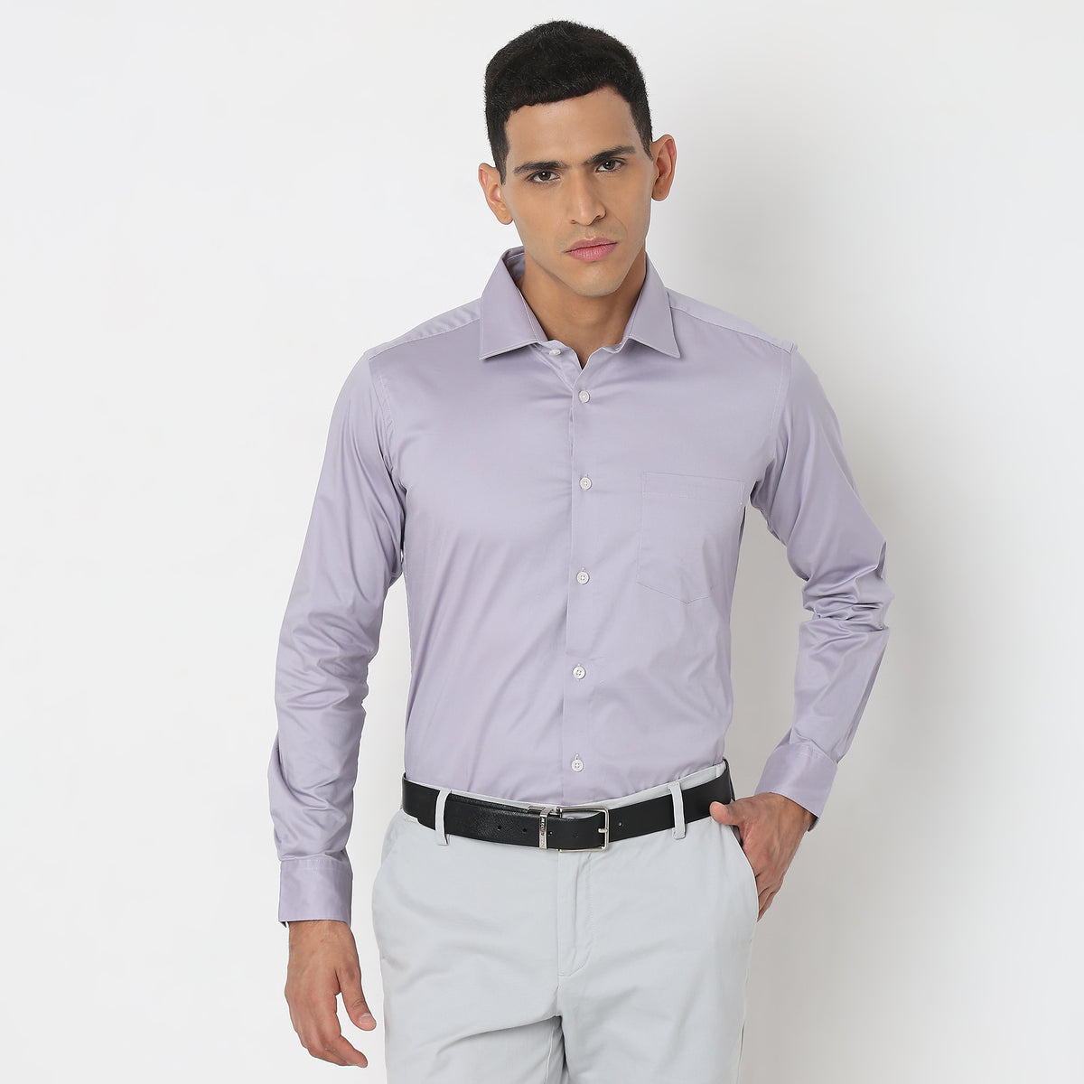 Slim Fit Solid Shirt