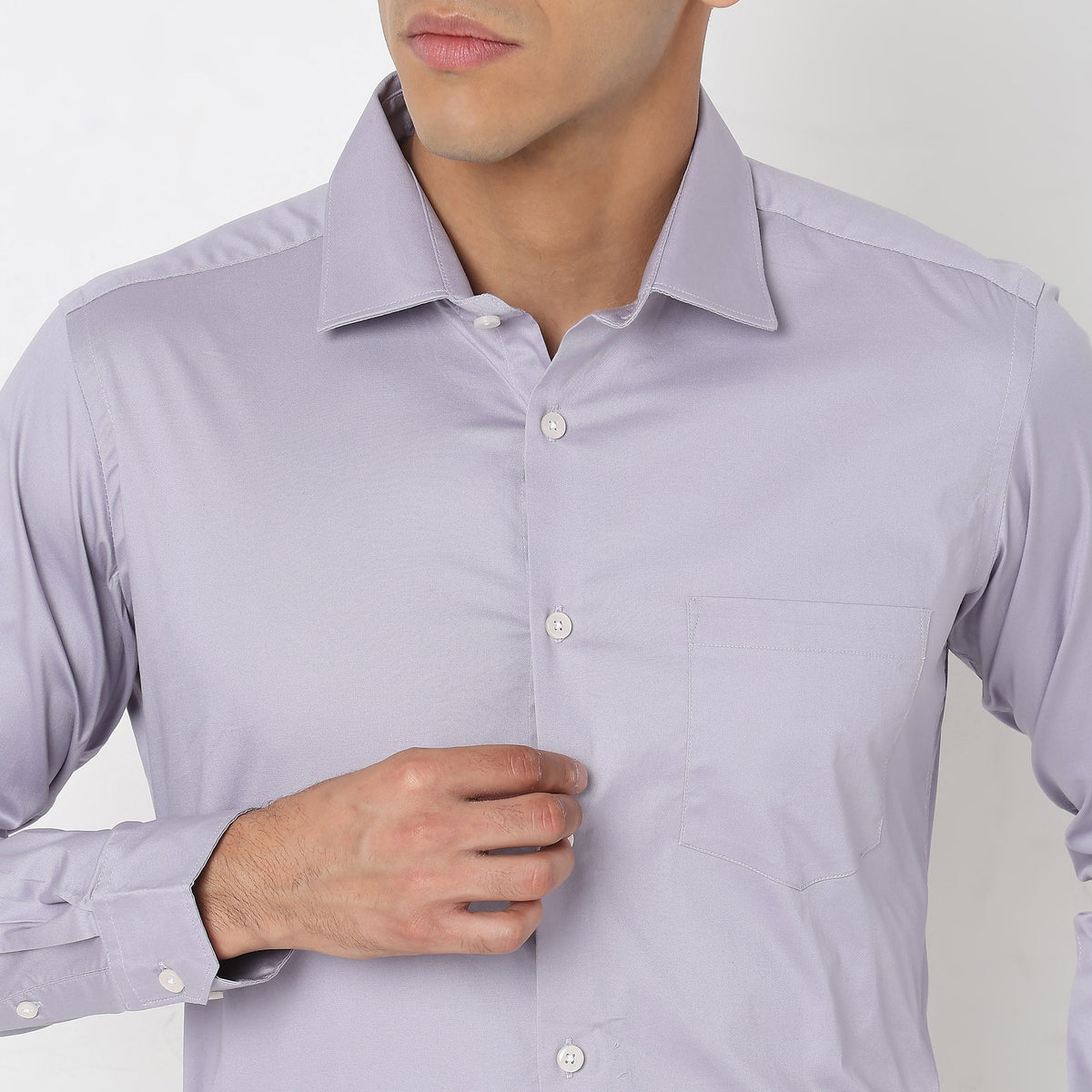 Slim Fit Solid Shirt