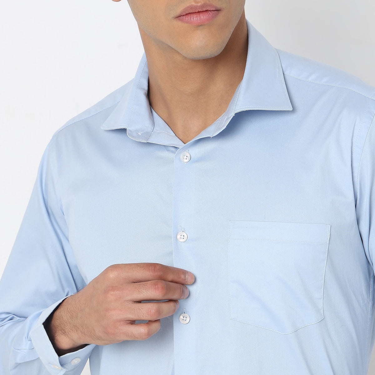 Slim Fit Solid Shirt