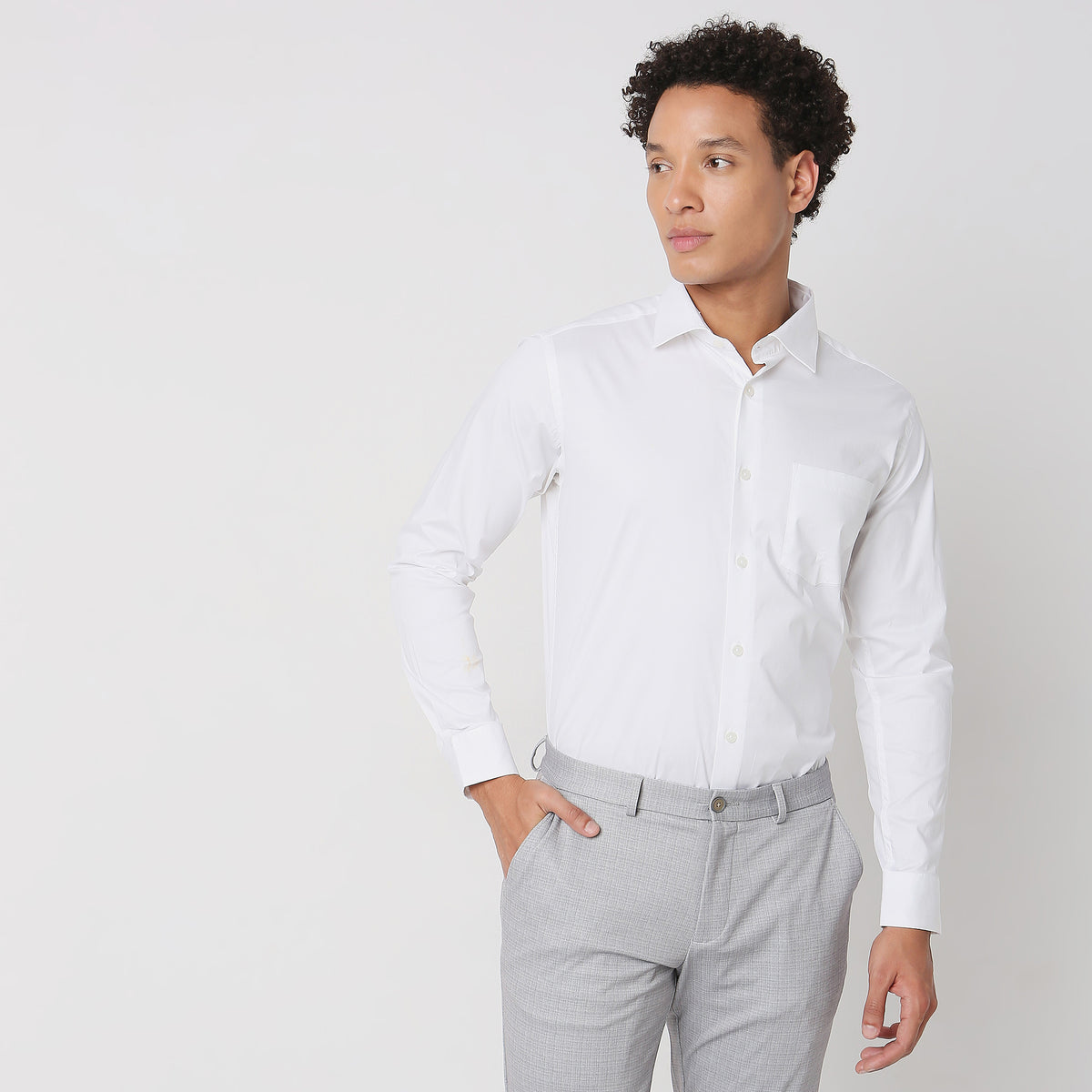 Slim Fit Solid Shirt