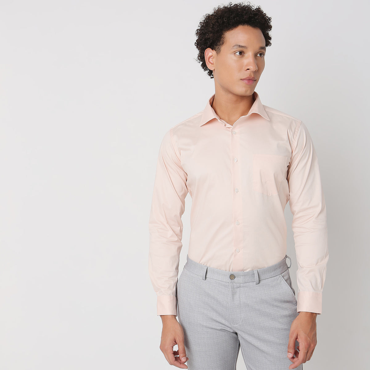 Slim Fit Solid Shirt