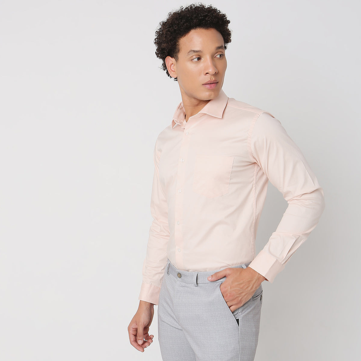 Slim Fit Solid Shirt