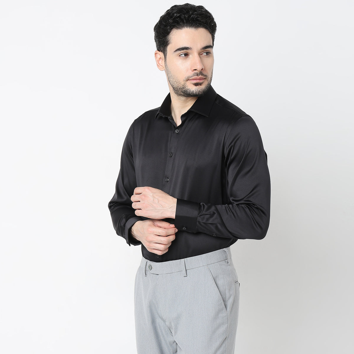 Slim Fit Solid Shirt