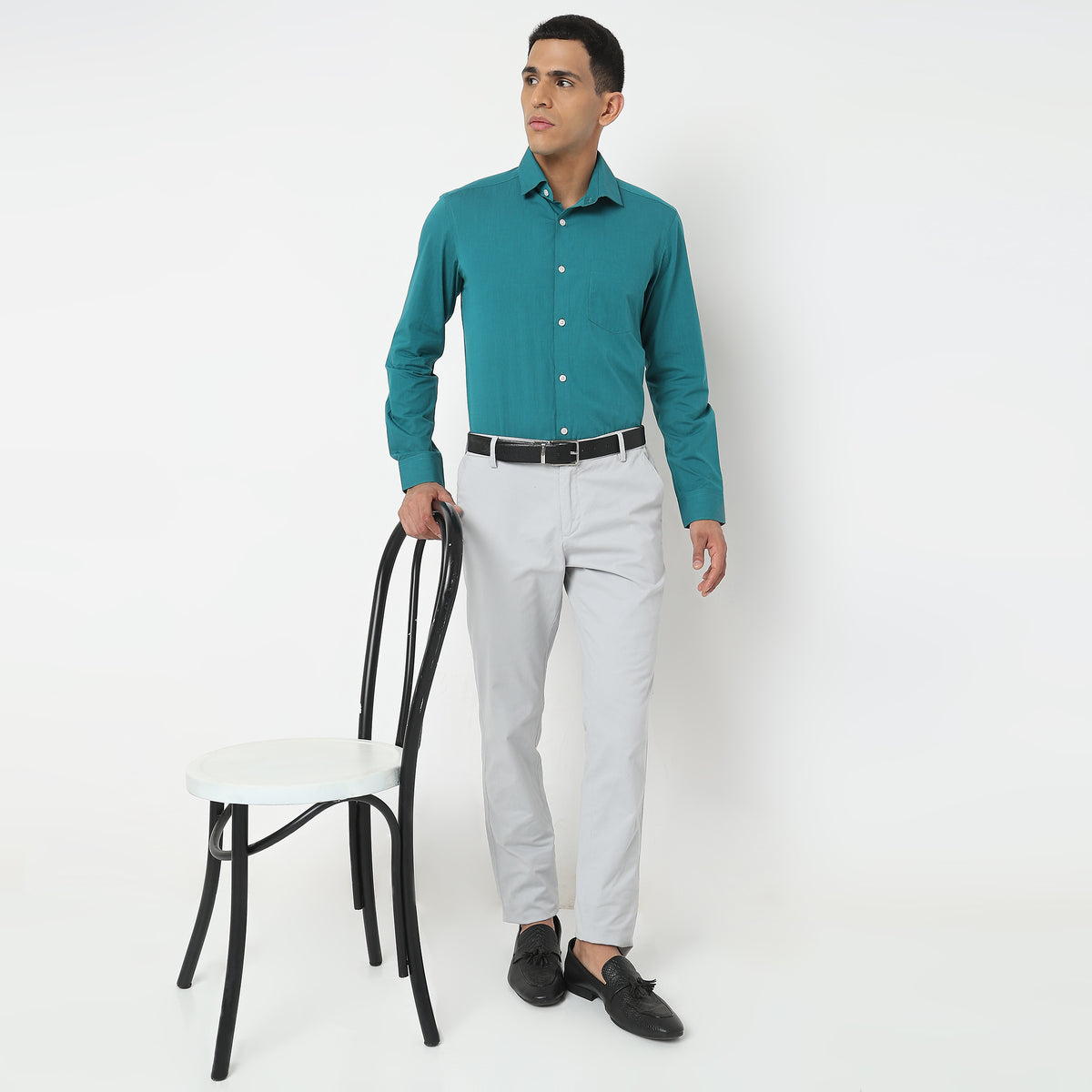 Slim Fit Solid Shirt