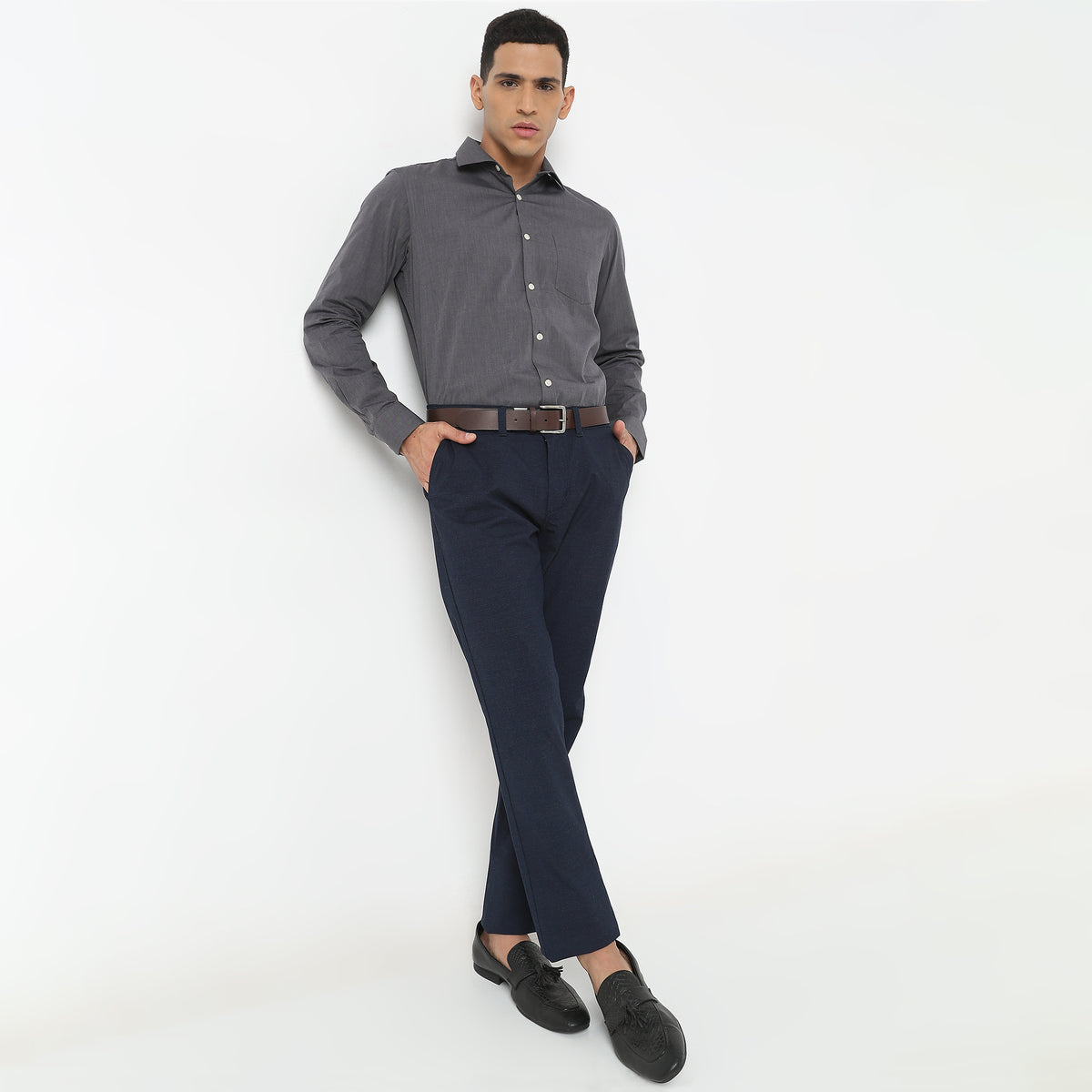 Slim Fit Solid Shirt