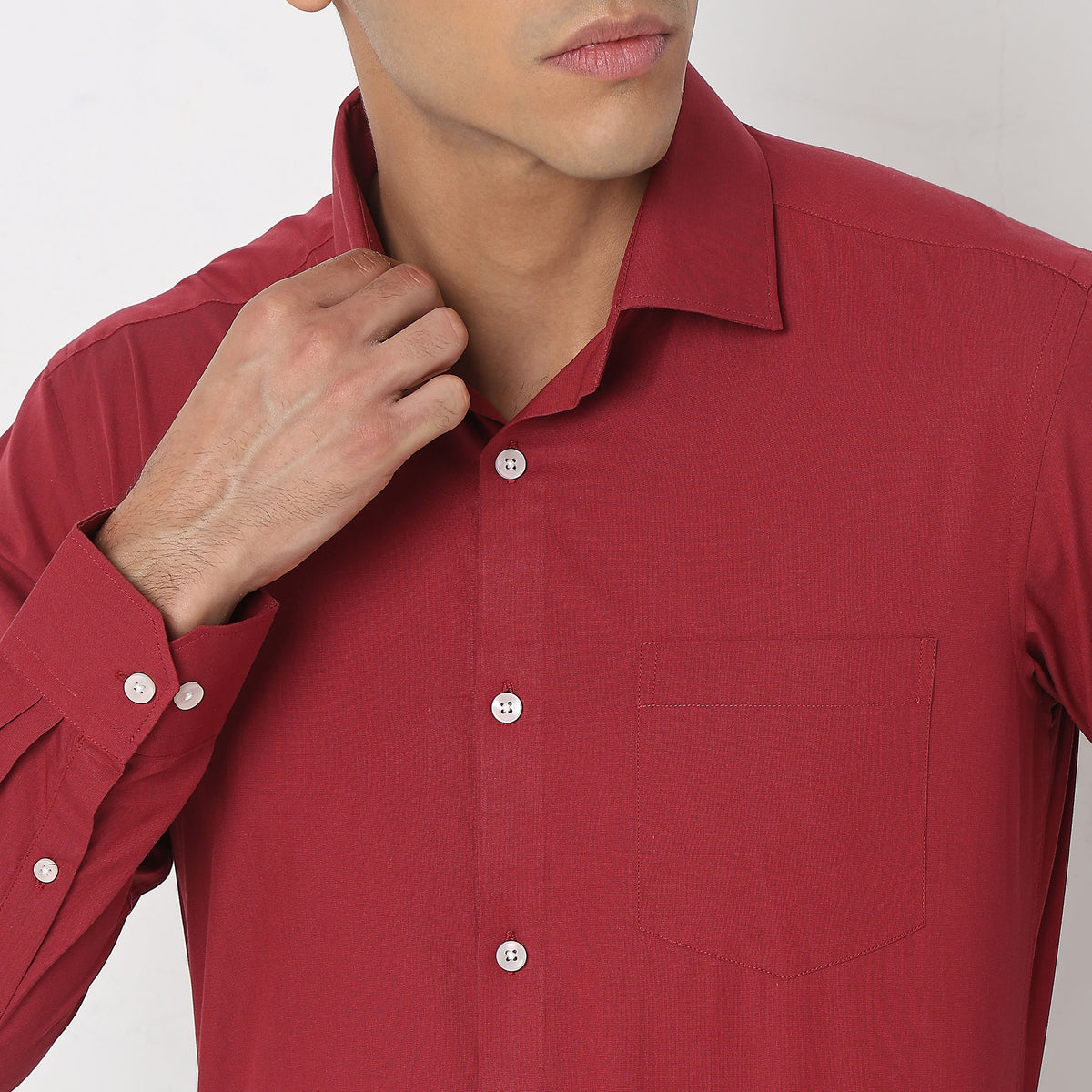 Slim Fit Solid Shirt