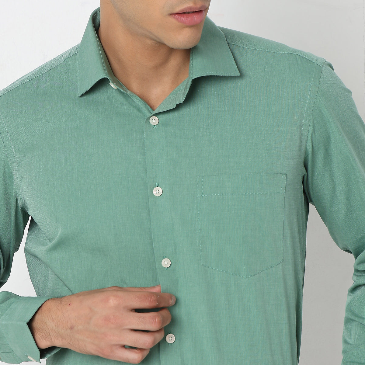 Slim Fit Solid Shirt