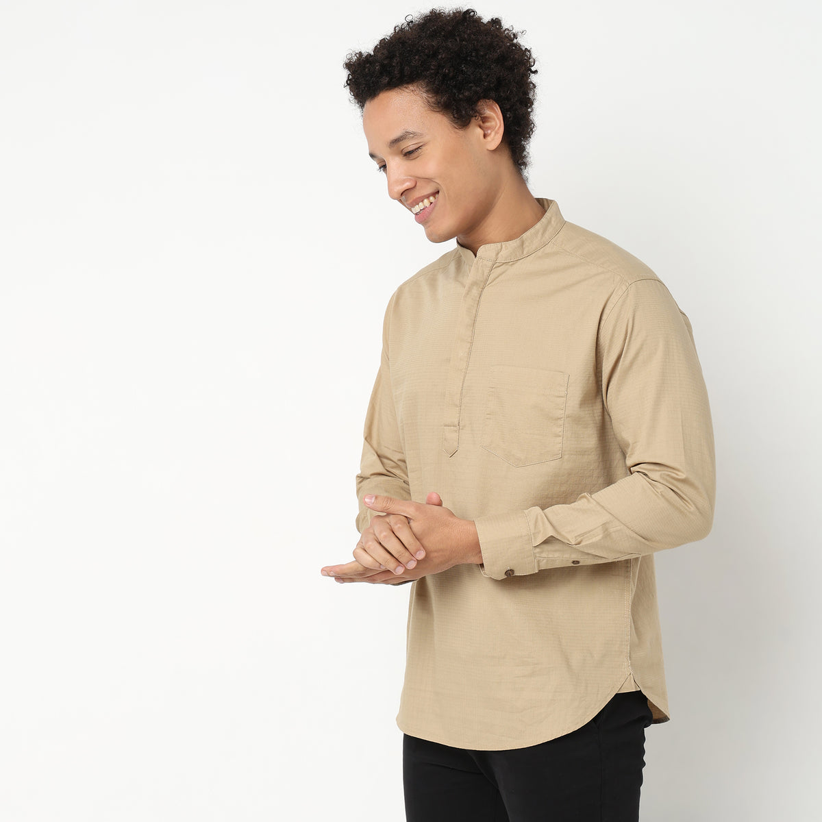 Regular Fit Solid Shirt