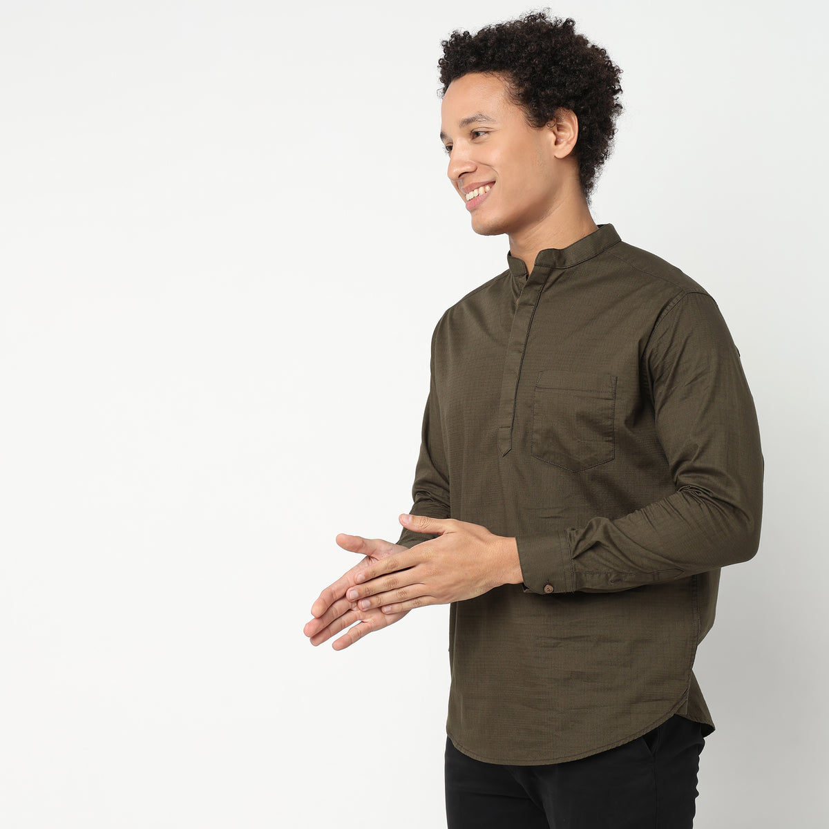 Regular Fit Solid Shirt