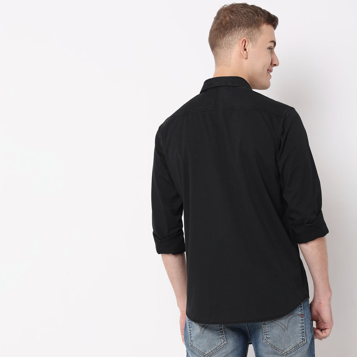 Regular Fit Solid Shirt