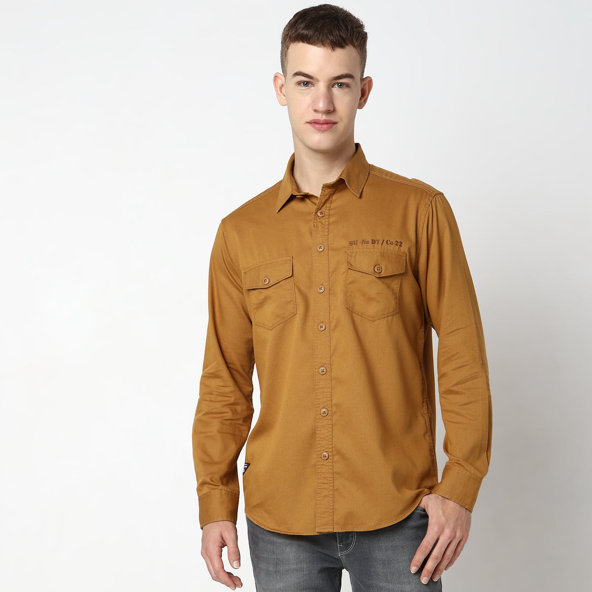 Regular Fit Solid Shirt