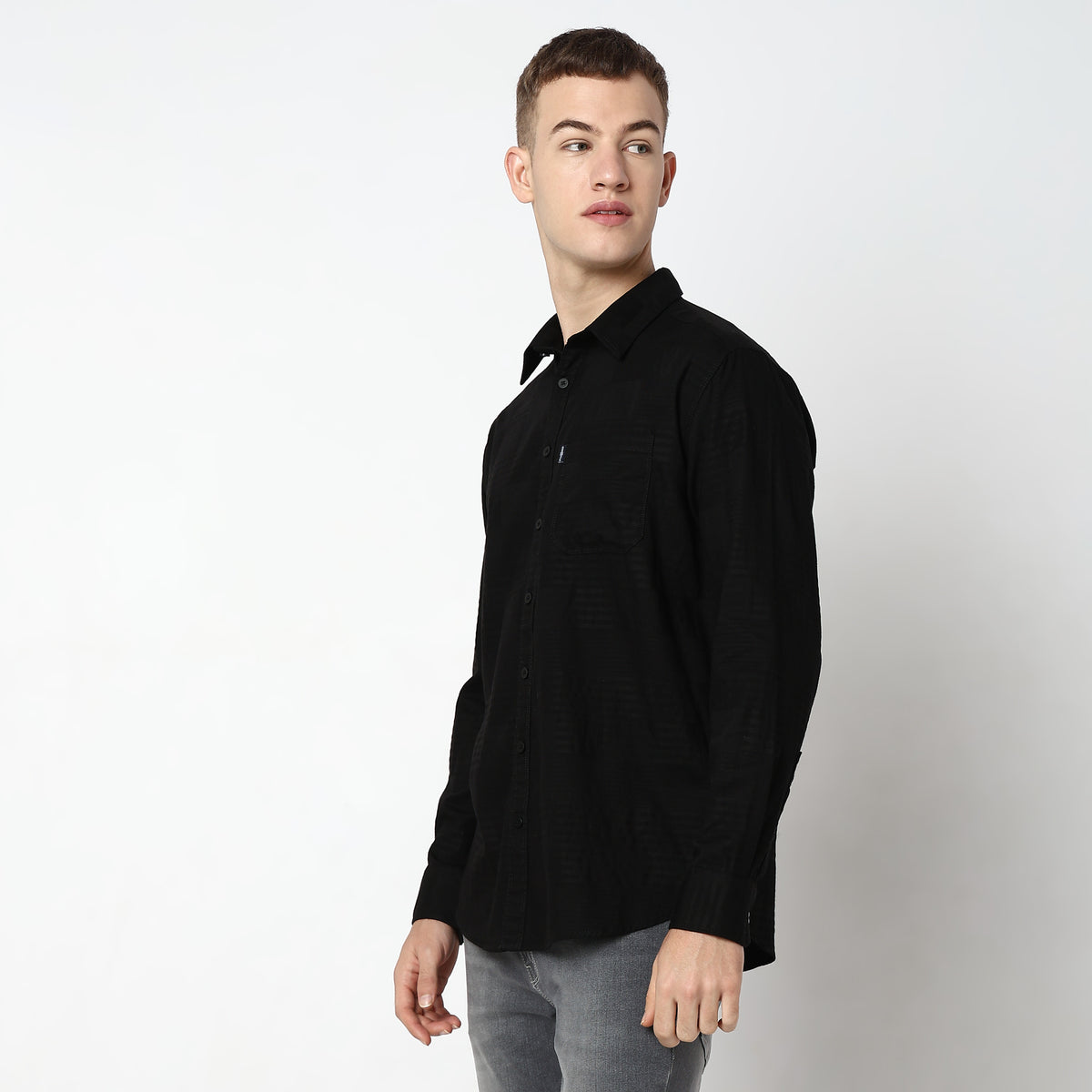 Regular Fit Solid Shirt