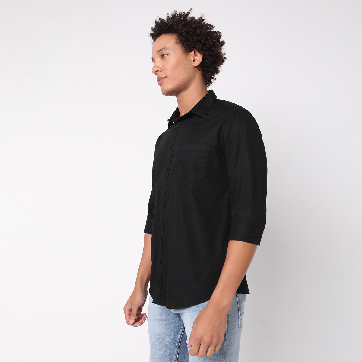 Slim Fit Solid Shirt