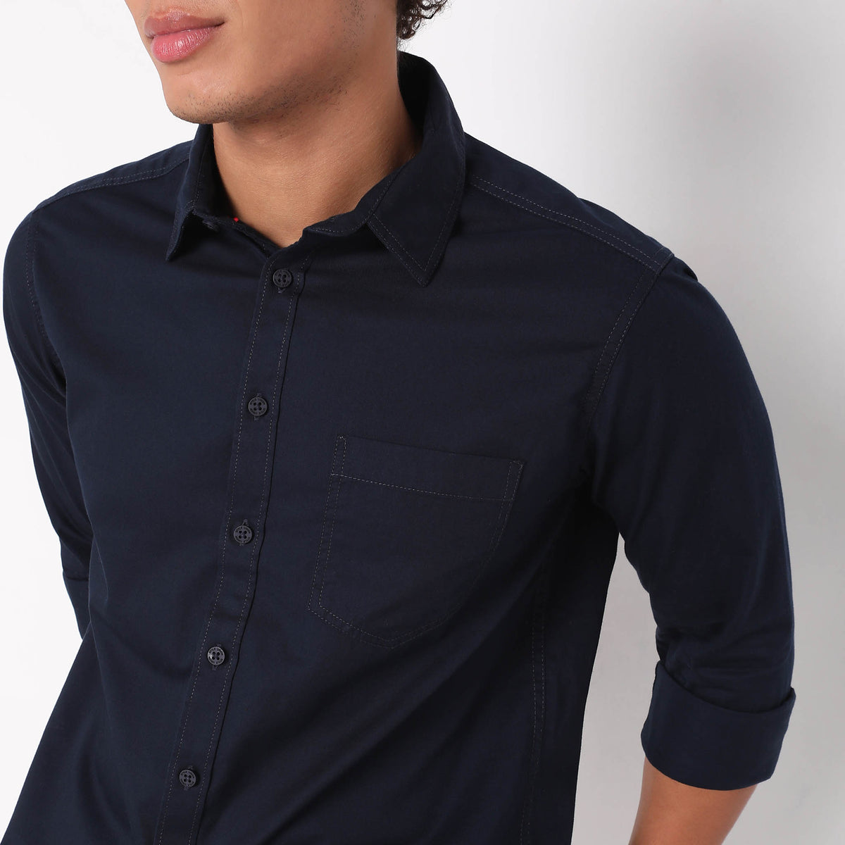 Slim Fit Solid Shirt