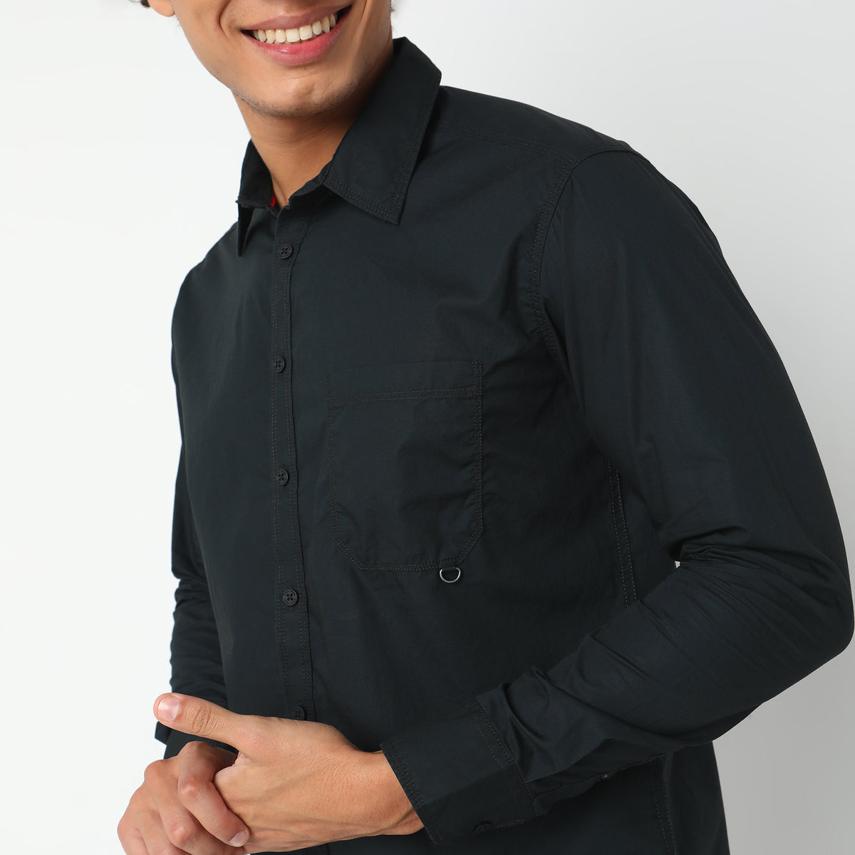 Slim Fit Solid Shirt