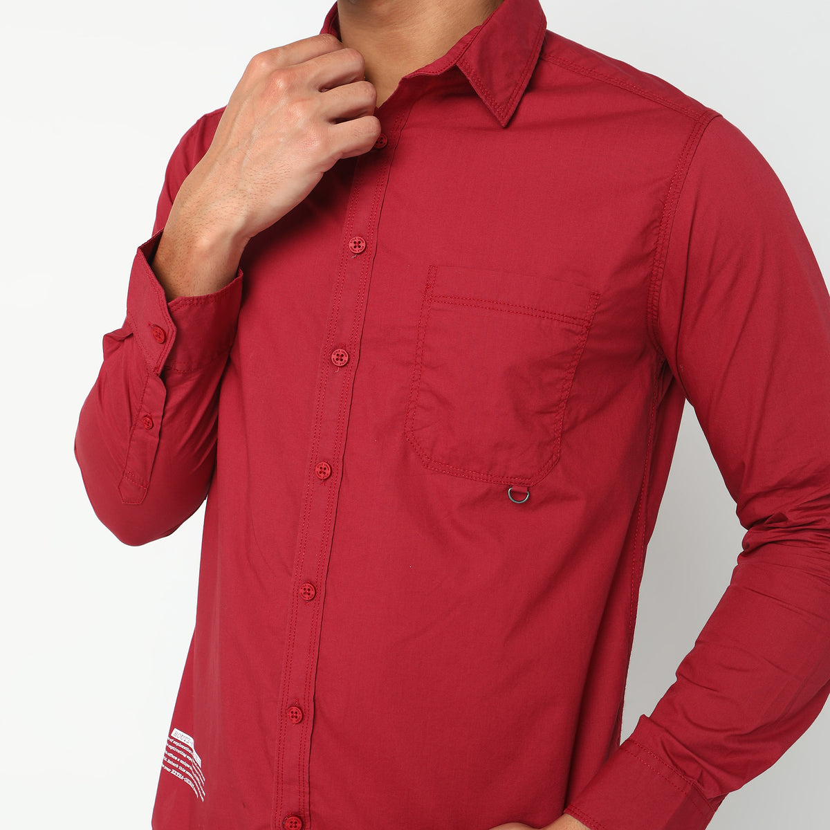 Slim Fit Solid Shirt