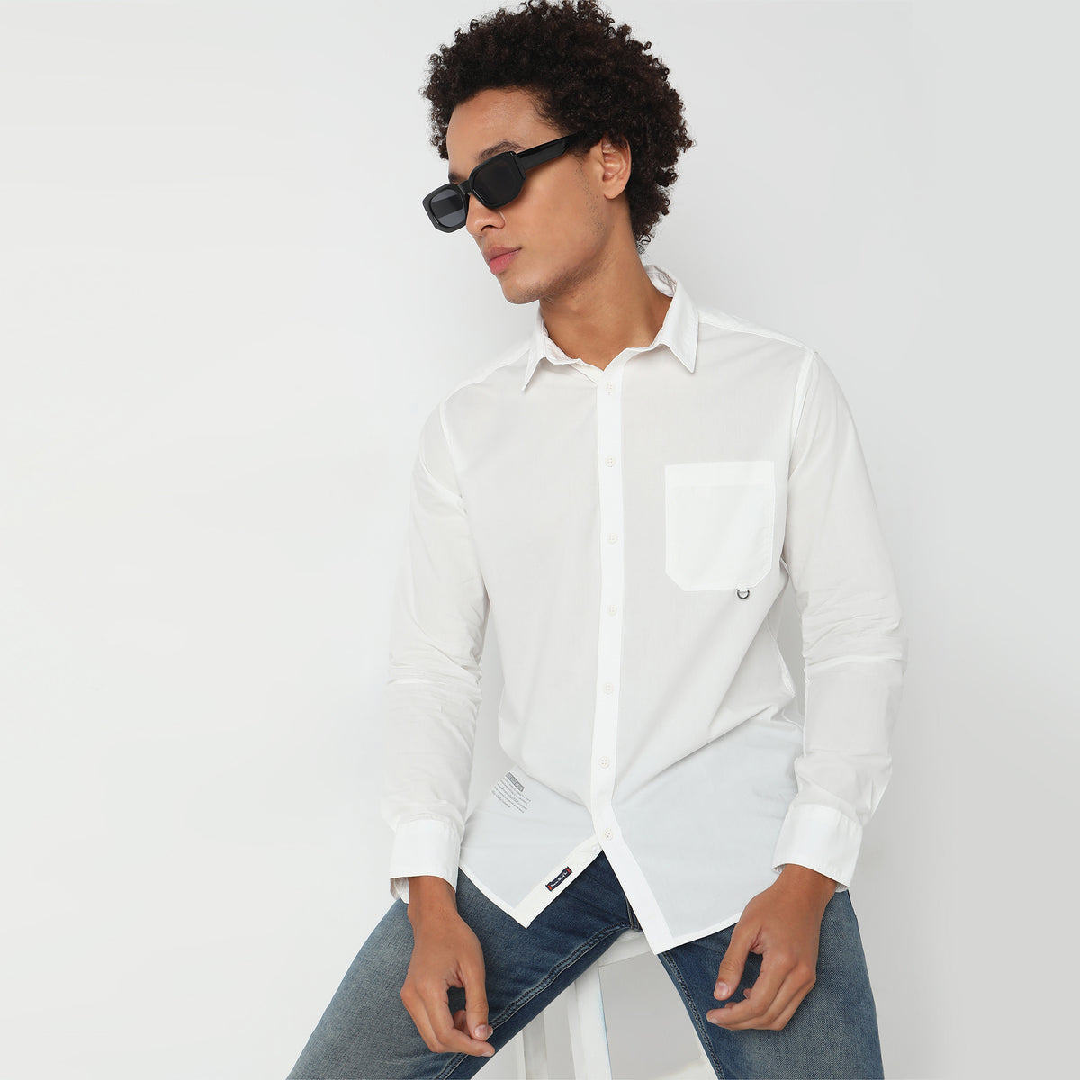 Slim Fit Solid Shirt