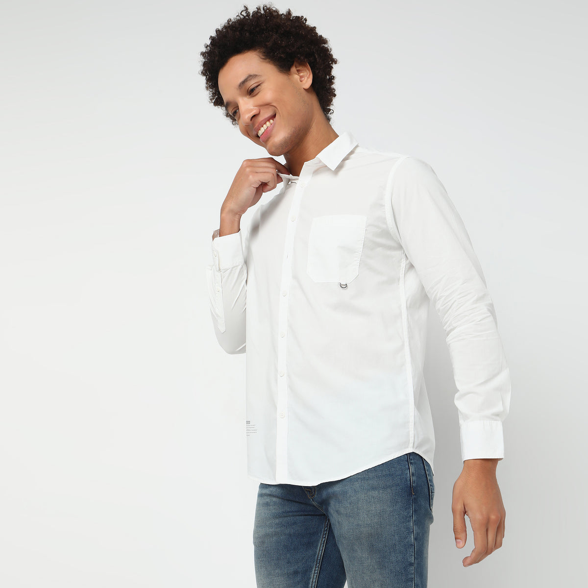 Slim Fit Solid Shirt