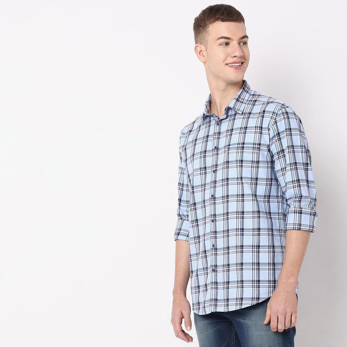 Slim Fit Checkered Shirt