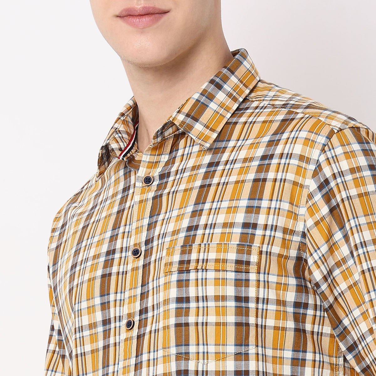 Slim Fit Checkered Shirt