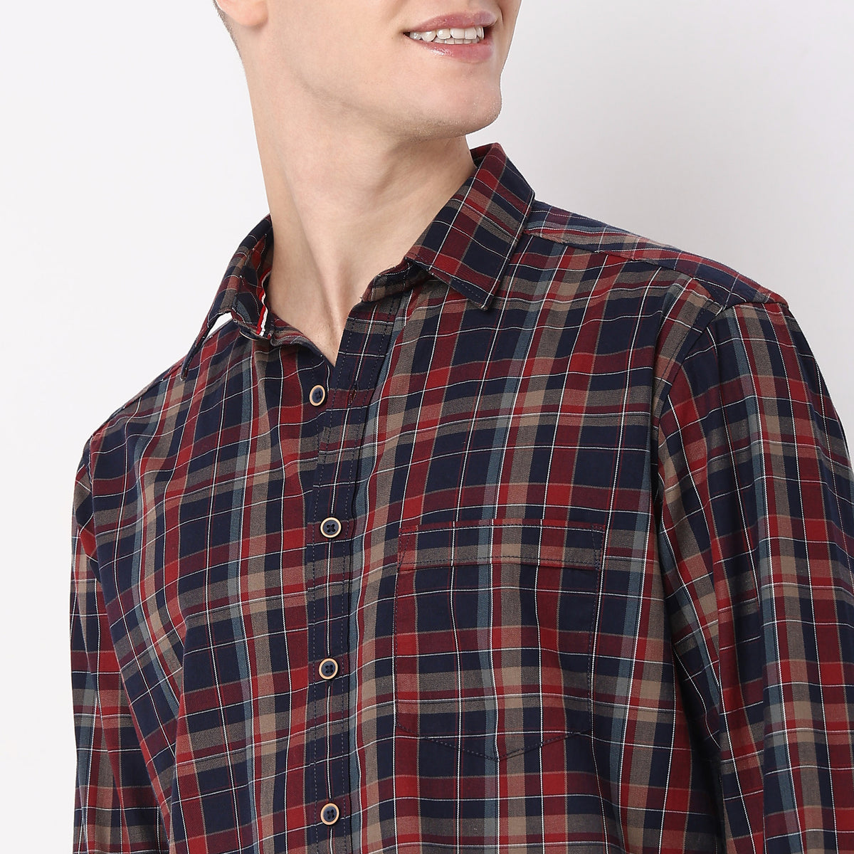 Slim Fit Checkered Shirt