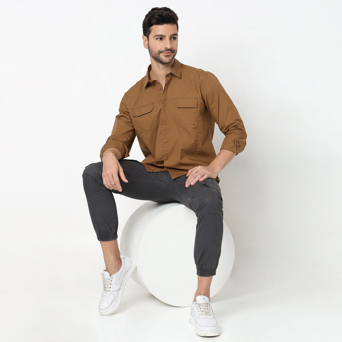 Regular Fit Solid Shirt