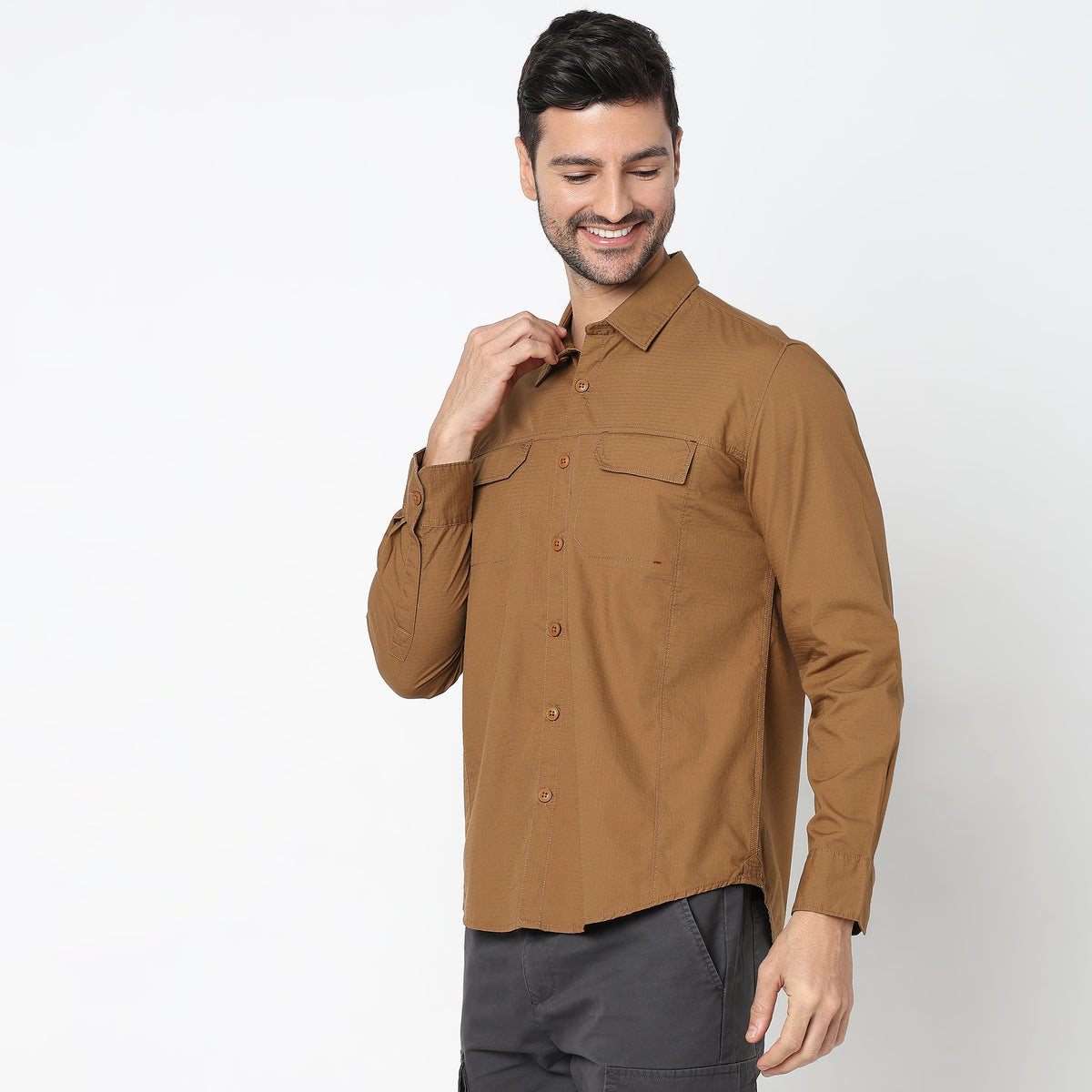 Regular Fit Solid Shirt