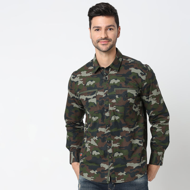 Regular Fit Camo Shirt